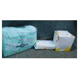Sz 4 Diapers, Breast Pads & Wipes