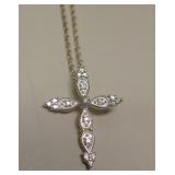 Gold Over Sterling Silver Diamond Necklace