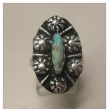 Sterling Silver Utah Turquoise SW Ring