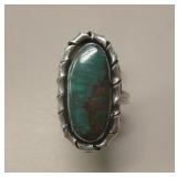 Sterling Silver Cerrillos Turquoise SW Ring