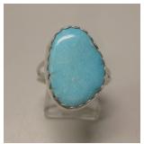 Sterling Silver Easter Blue Turquoise SW Ring