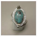 Sterling Silver Blue Moon Turquoise SW Ring