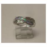 12KT Gold Sterling Silver Opal Ring
