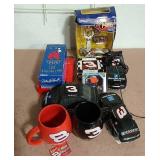 Box Lot Of Nascar Toys Phone Mugs