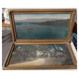 22" x 12" Framed Glass Artwork