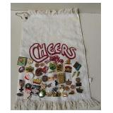 Towel With Assortment Of Pins