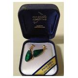 Ariki Paua Shell Earrings 22k Gold Plated