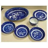 Blue & White Dishes Made In England