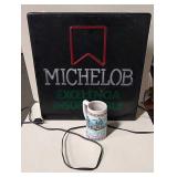 Michelob Sign Works & Miller High Life Mug