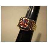 Gold Over .925 Sterling Ring w/ CZ