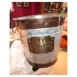 "Christmas Tree Farms" Galvanized Bucket 10" Tall