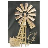 20" Tall Metal Windmill Wall Art
