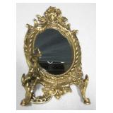 11.75" Brass Framed Vanity Mirror
