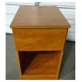 17" x 22" x 28" Wood Side Table Dresser One Drawer
