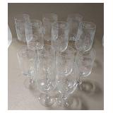 12 Etched Glasses
