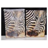 2 - 19" x 27" Zebra Prints