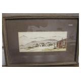Framed Original Watercolor - 16" x 11"