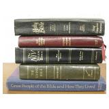 Lot Of 4 Bibles & A Biblical Book