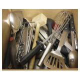 Box Lot Of Vintage Kitchen Utensils