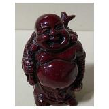 3" Red Resin Buddha