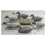 7 Plastic Duck Decoys - About 13.5" Long