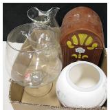 Cookie Jar, Vase & Glass Items