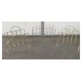 3 Mid-Century Brass Toned Magazine Racks