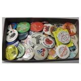 Box Lot of Assorted Buttons/Pins