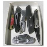Box Lot Of Pocket Knives & Box Cutters