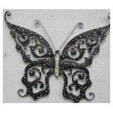 22" X 19" Metal Butterfly Wall Art