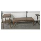 Lot Of 3 Vintage Wood Tables
