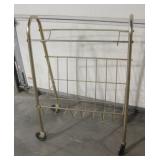 Mid-Century Brass Toned Album Rack - Holder