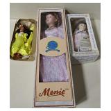 3 Dolls - 1 Porcelain 18"