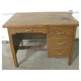 Vintage Oak Desk - 38" x 28" x 28"
