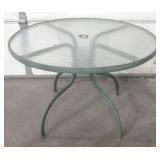 Metal & Glass Patio Table - 42" Diameter