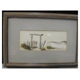 Framed Original Watercolor - 16" x 11"