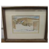 Framed Original Watercolor - 15" x 12"