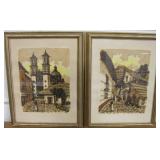 2 Framed Original Watercolors - 14.5" x 18.5"