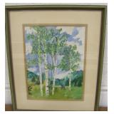 Framed Original Watercolor - 19" x 23"