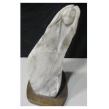 14" Alabaster Female Figure - Signed