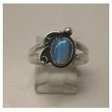 Vintage Navajo Sterling Silver Opal Ring