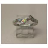 Native American Sterling Silver Opal Ring