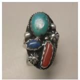 Sterling Silver Multi-Stone SW Ring