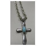 Avon .925 Sterling Cross Pendant Necklace
