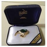 Ariki Paua Shell Pin 22KT Gold Plated
