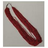 Red Coral Necklace 28" Long