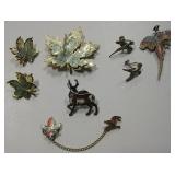 Enamel Over Metal & Other Brooches