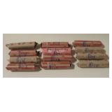 12 Rolls Of Assorted Lincoln Wheat Cents
