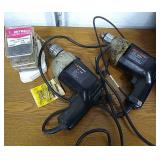 2 Black & Decker Drills, Drill Bits, Screws