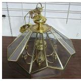 22" Metal & Glass Chandelier